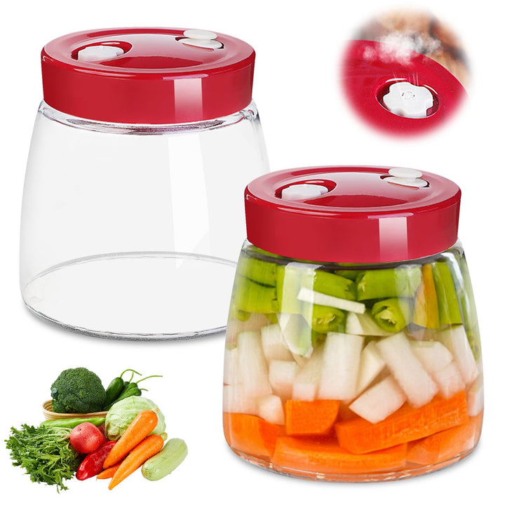 Gärglas,2 Stück1000ml Fermentierglas,Sauerteig Glas,Glas Fermentier,Gläser Fermentier,Sauerteig Star