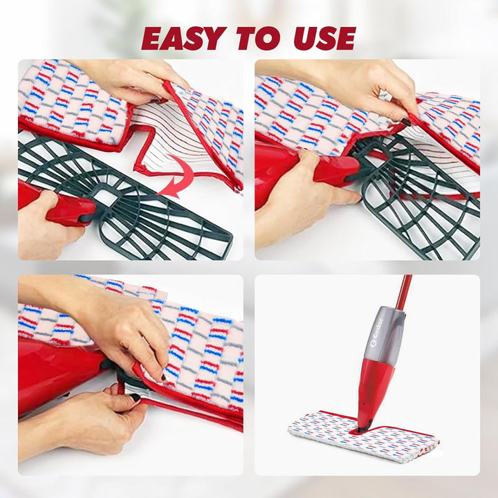 5 Stück Mop Pads Kompatibel mit Vileda 1-2 Spraymax Sprühwischer, Wiederverwendbar Ersatzbezug Kompa
