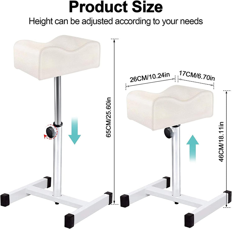 Kalolary Pediküre Hocker, Höhenverstellbar Pediküre Stuhl Fusspflege Fusshocker Maniküre Fussstütze