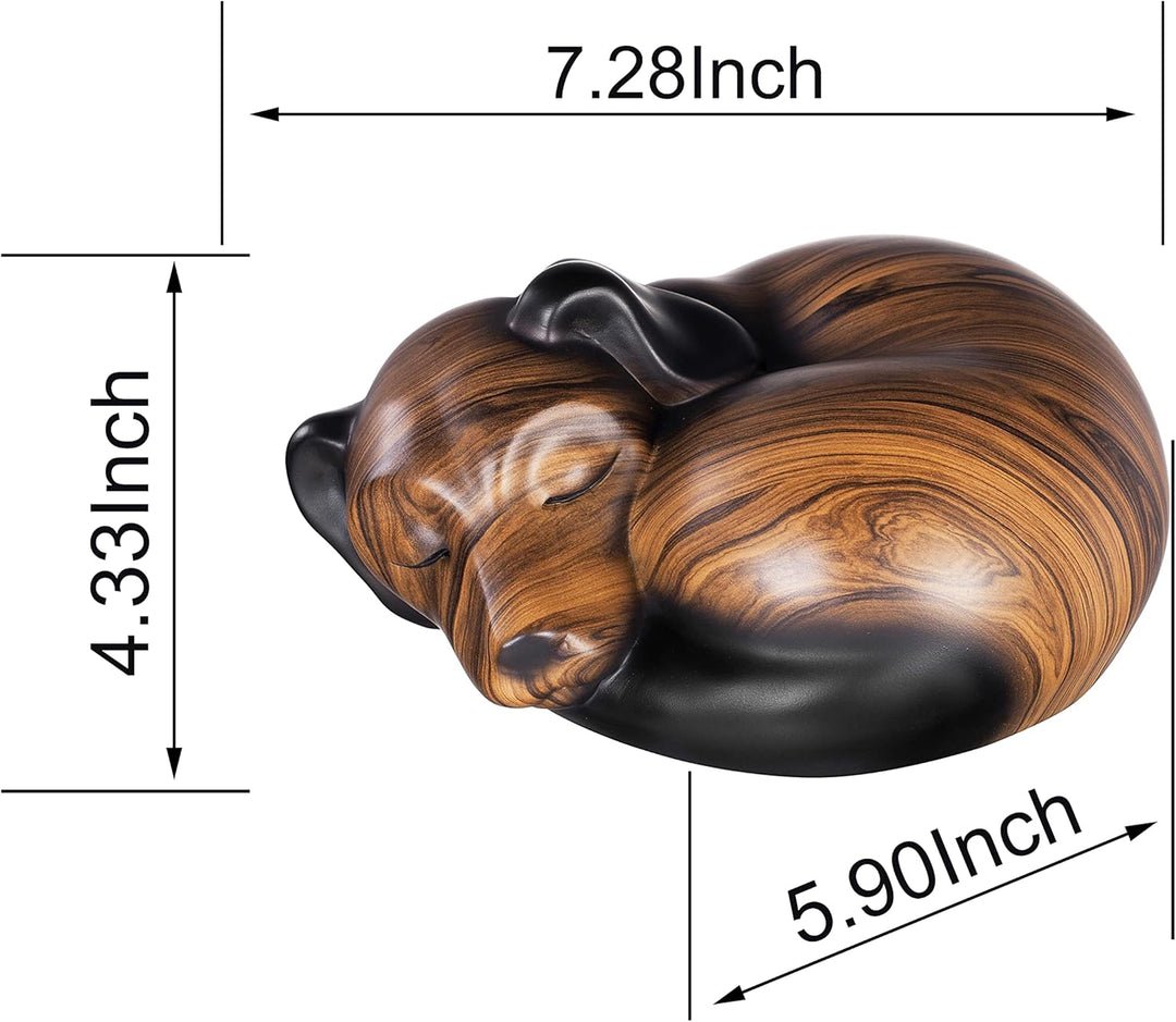 Kriss Art Haustier Urnen,Schlafende Harz Kremation Hund Urne, Hund Urnen für Asche, Kleintier Urne..