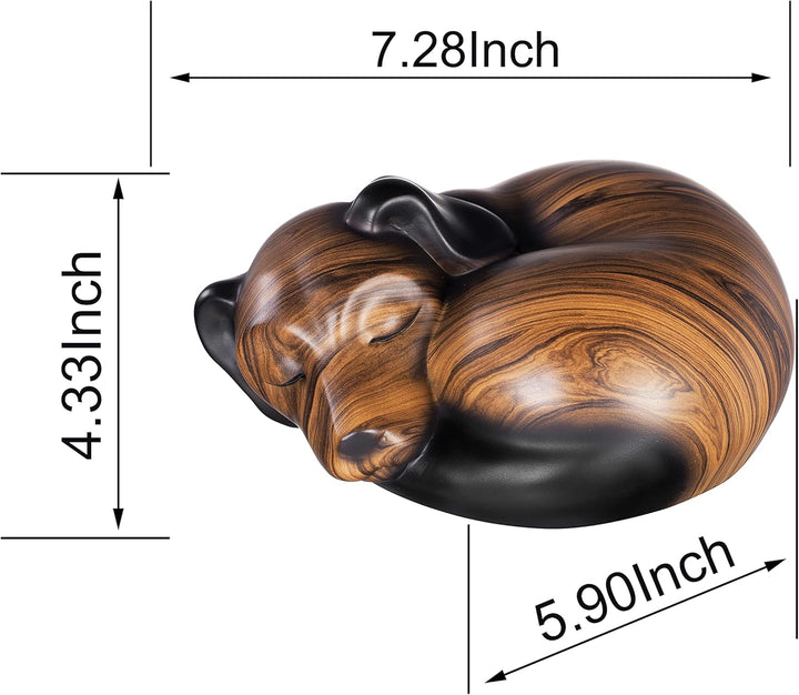 Kriss Art Haustier Urnen,Schlafende Harz Kremation Hund Urne, Hund Urnen für Asche, Kleintier Urne..