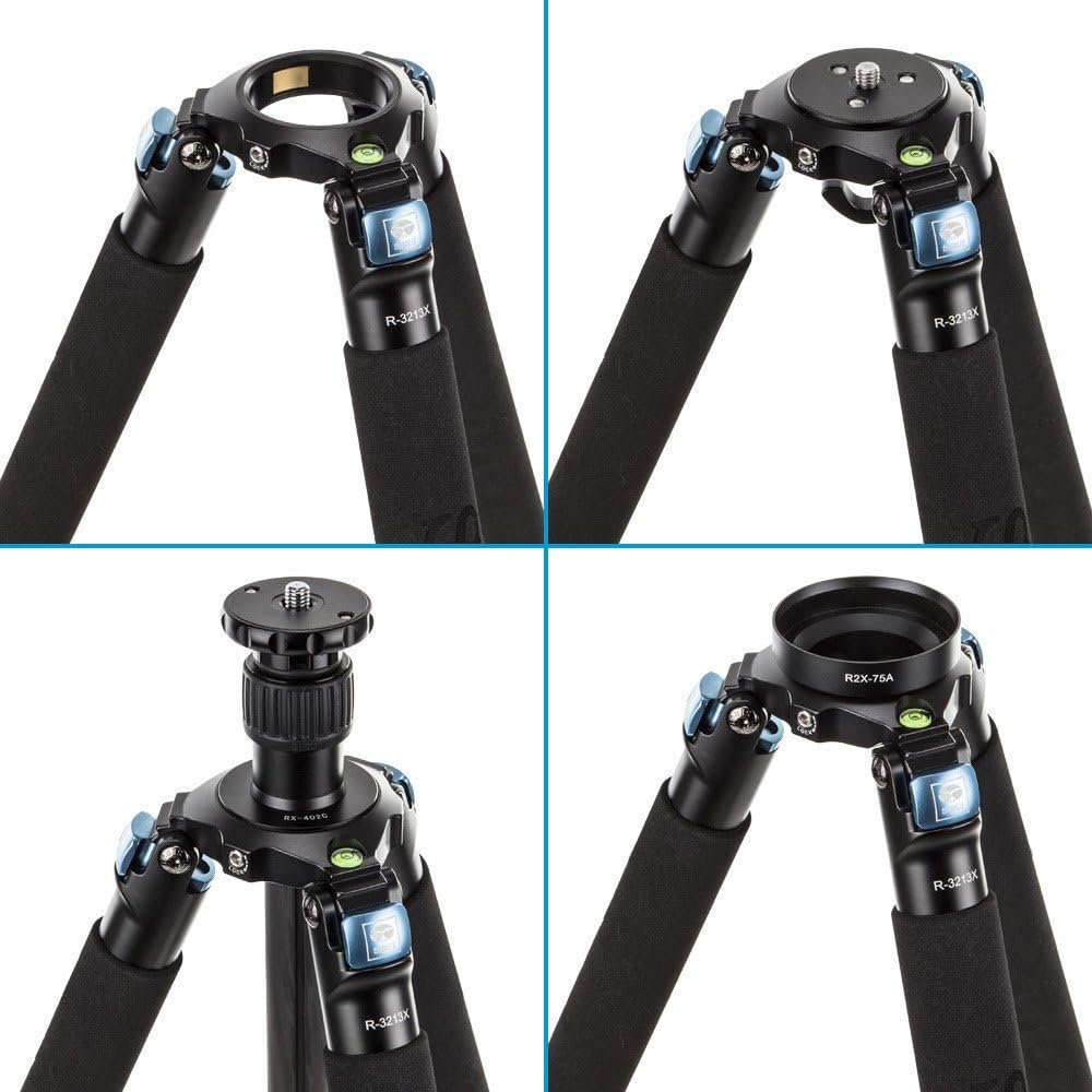 Sirui R-3213X Studio-Dreibeinstativ mit Mittelsäule und 75 mm Adapterhalbschale, 10x Carbon, R-3213X