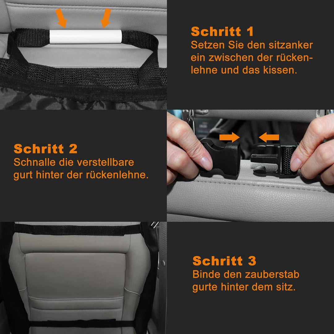 Alfheim AutoSitz Rückenlehne für Hunde, Gummiped Kratzer- und Elastische Seilband Haustier-Schutzfah
