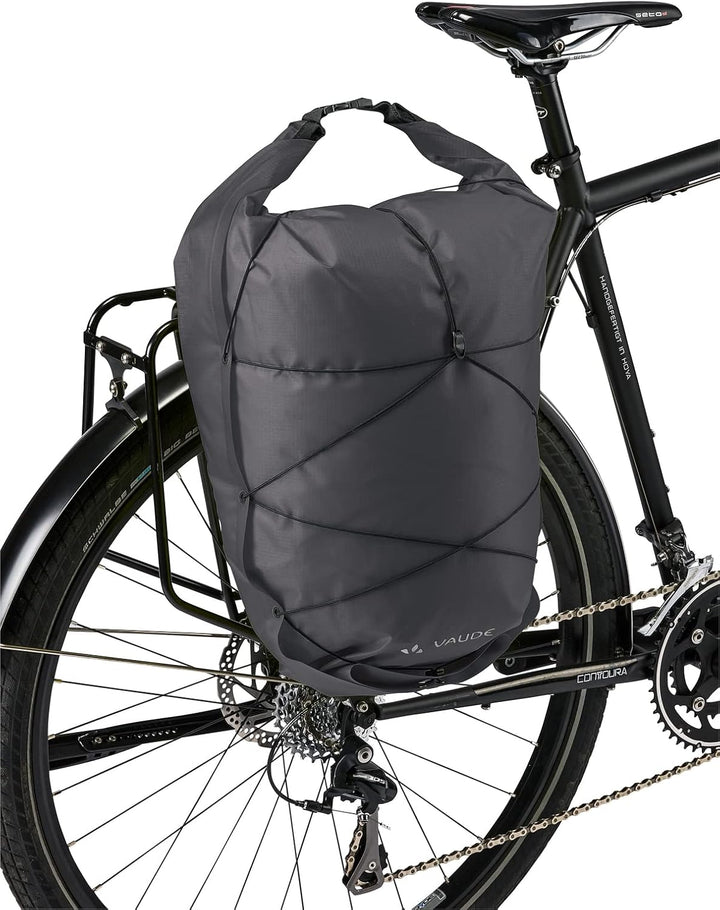 VAUDE Hinterradtaschen Aqua Back Light, Ultraleichte Hinterradtasche zum Radfahren, Black, one Size,