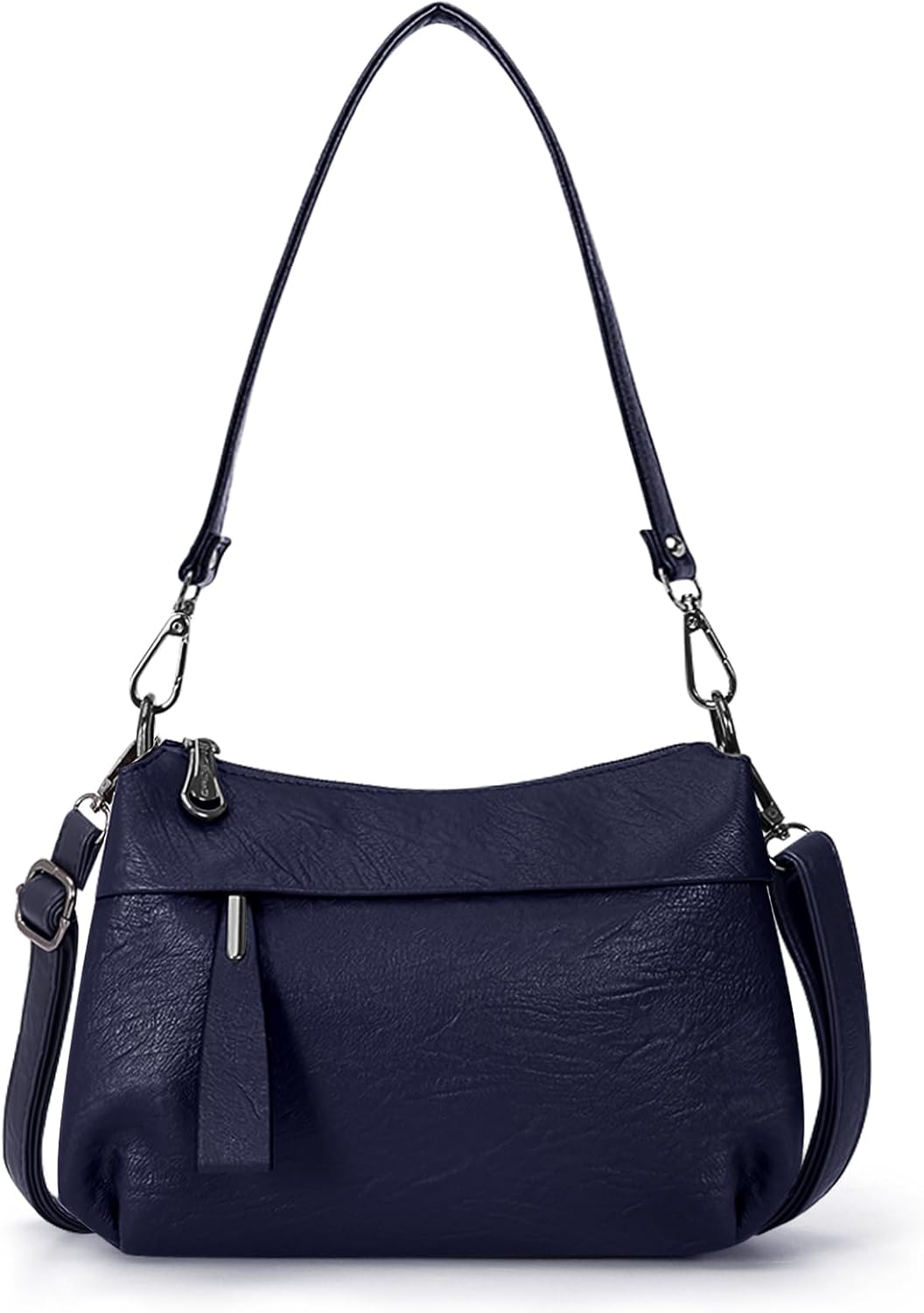 HUA ANGEL Mittelgross Handtasche Damen UmhäNgetasche Echt Leder Mit Mehreren Fächer Für Handy Und Po