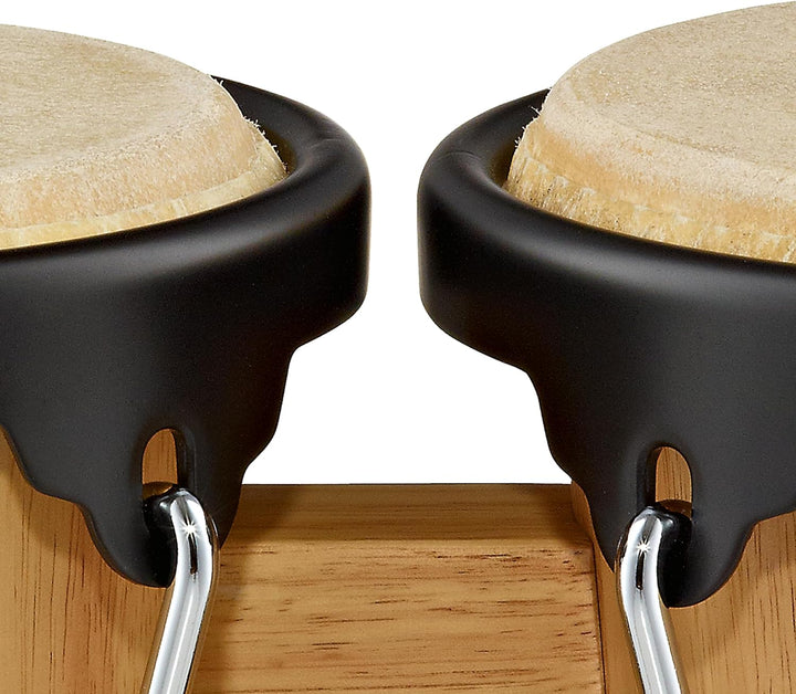 Nino Percussion NINO3NT-BK Holzbongo Kessel natur / Hardware schwarz