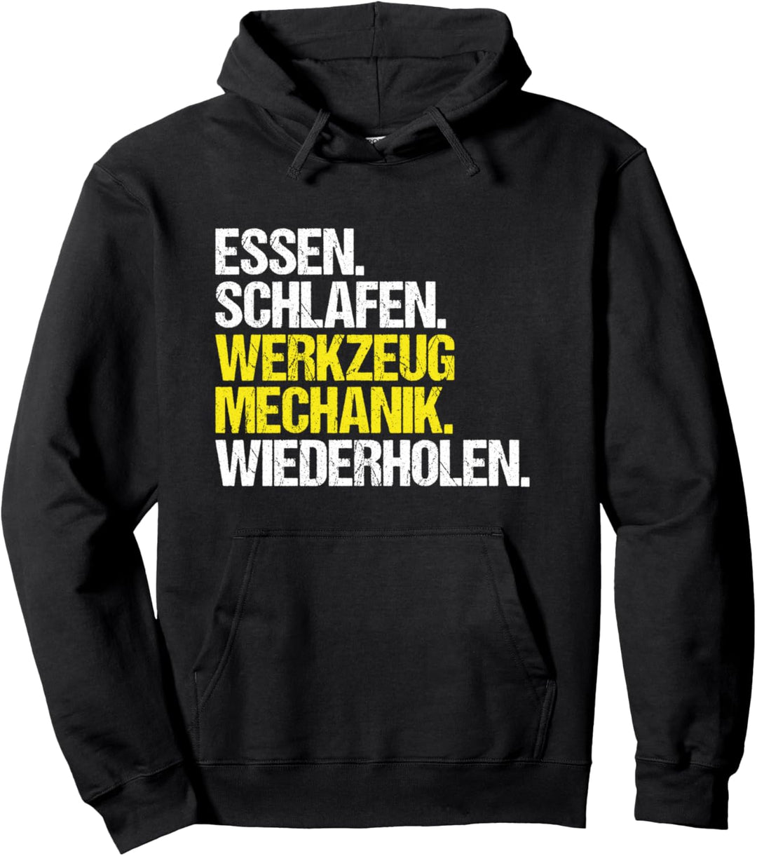 Werkzeugmacher Essen Schlafen Werkzeugmechaniker Pullover Hoodie