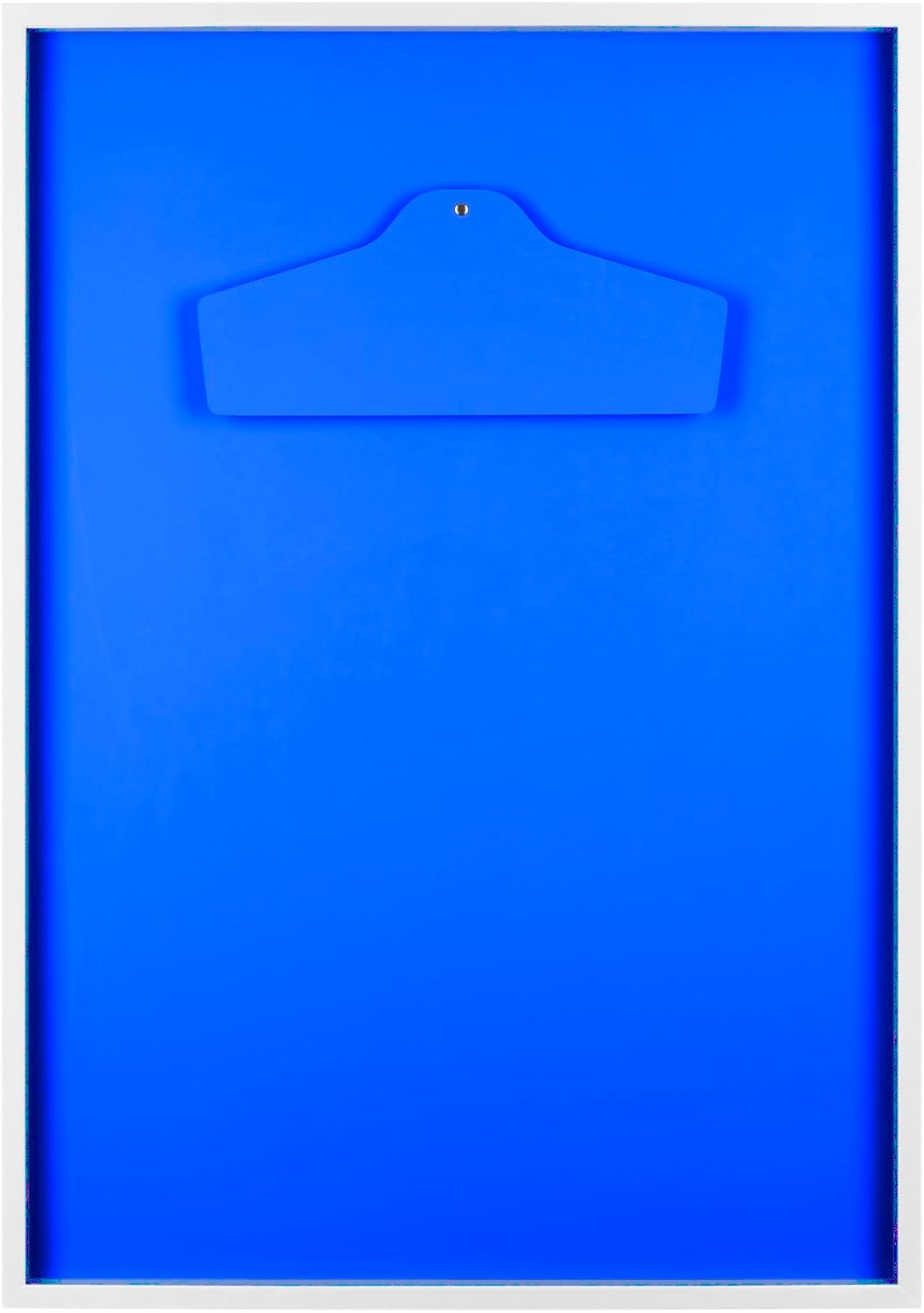 Trikotrahmen Weiss 80x100 mit Passepartout Ozeanblau – 3D Objektrahmen für Fussballtrikots – Jersey
