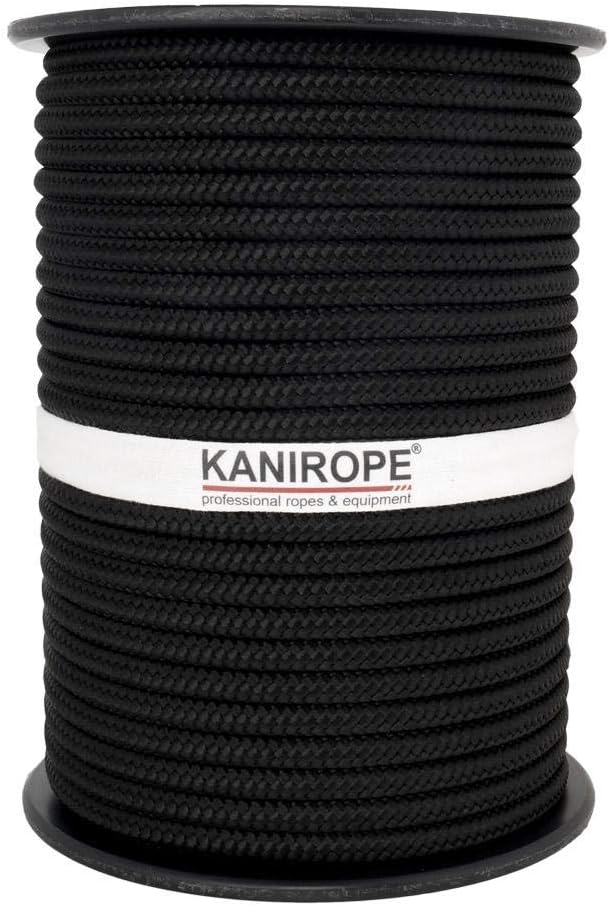 Kanirope® PP Seil Polypropylenseil MULTIBRAID 6mm 100m Farbe Schwarz (1811) 16x geflochten 100m Schw