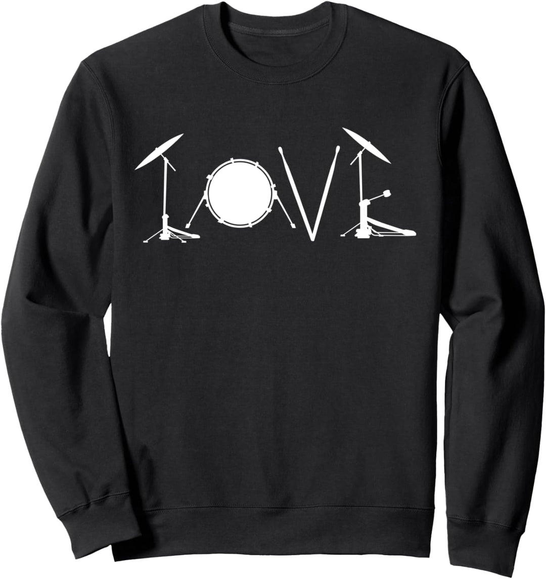 Schlagzeuger Trommeln Geschenk Drum Love Schlagzeug Sweatshirt