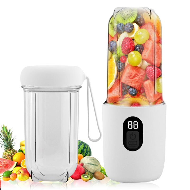 BORDEAG Tragbarer Mixer, 500ml Mini Standmixer, Aufladung Smoothie Maker To Go mit Reise-Deckel, 6 R