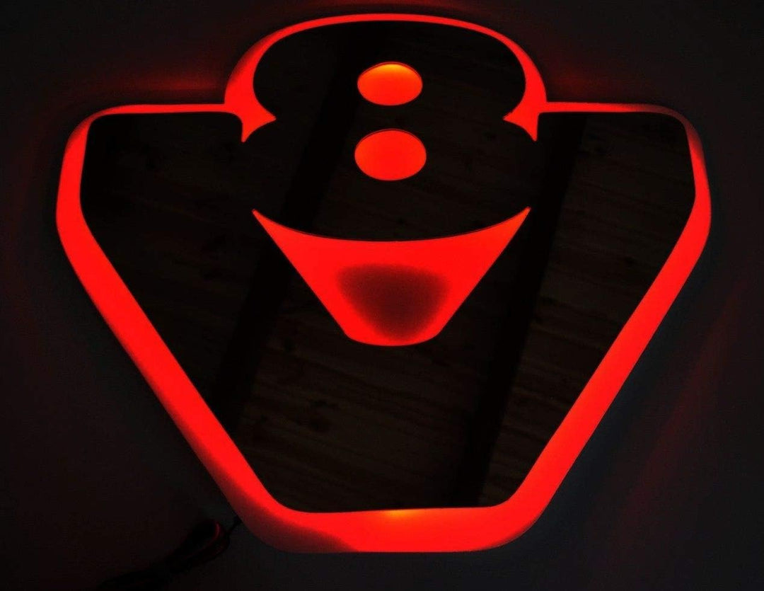 24 V RGB LED 3D Platte Silber matt grau neon 20 statische Farben Lichtzeichen V8 für Scania Trucks u
