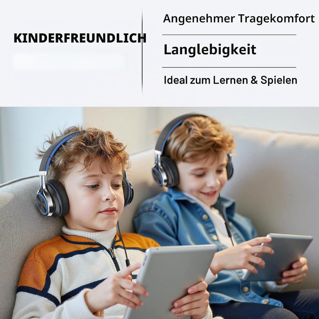 AILIHEN C8 Kopfhörer mit Kabel Mikrofon und Lautstärkeregler Faltbar 3,5mm Headsets On-Ear für Smart