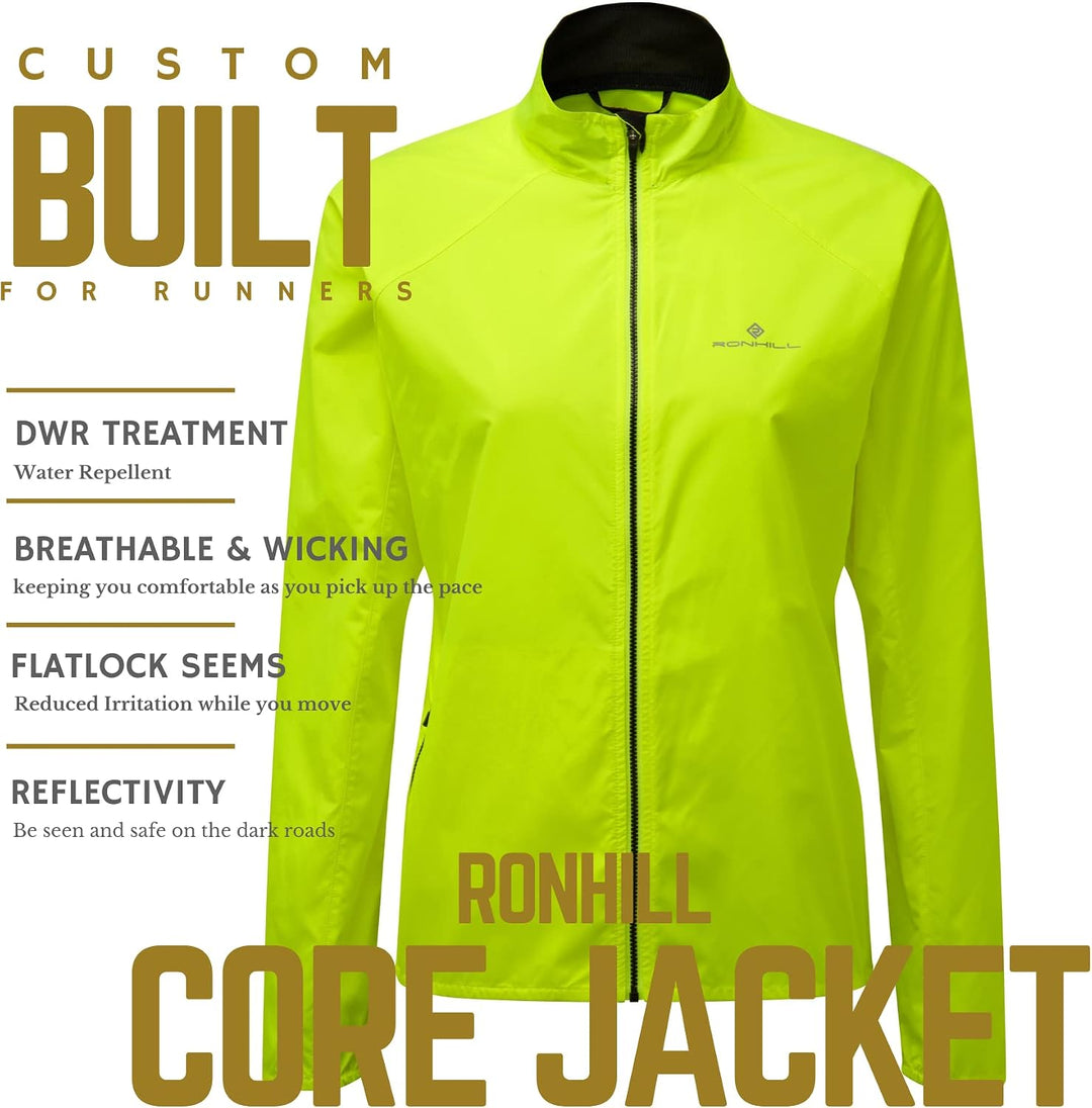 Ronhill Damen Wmn's Core Jacket M Fluo Gelb/Schwarz, M Fluo Gelb/Schwarz