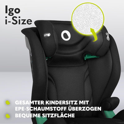 LIONELO IGO I-size Kinderautositz, Gruppe 2 3, von 100-150 cm ISOFIX oder gurtlose Frontbefestigung,