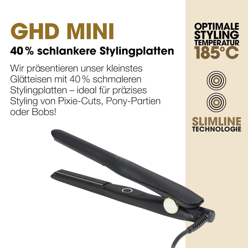 ghd Mini-Styler — Professioneller Haarglätter für kurzes Haar und Pony mit 40% schmaleren Platten, U