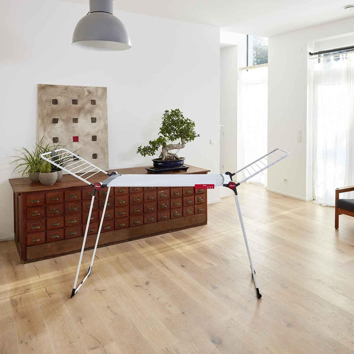 Vileda Infinity Flex Wäscheständer XXL ausziehbar, bis zu 2m ausziehbares Mittelteil, 30m Trockenlei