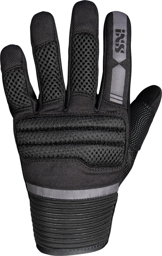 IXS Samur-Air 2.0 Urban Handschuh – Sommer – Knöchelpolster – EN13594 Schwarz S, Schwarz S