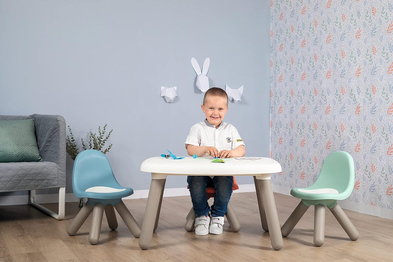 Smoby - Kid Tisch Weiss – Design Kindertisch für Kinder ab 18 Monaten, für Innen und Aussen, Kunstst