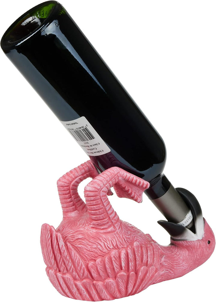 BRUBAKER Weinflaschenhalter durstiger Flamingo - Flaschenhalter Trinkende Tiere - Flaschenständer lu