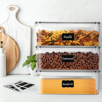 HRUISE Pasta Vorratsbehälter【3 Stück/Set】 2,3Liter Rechteckige Spaghetti Lange Nudel Aufbewahrungsbo