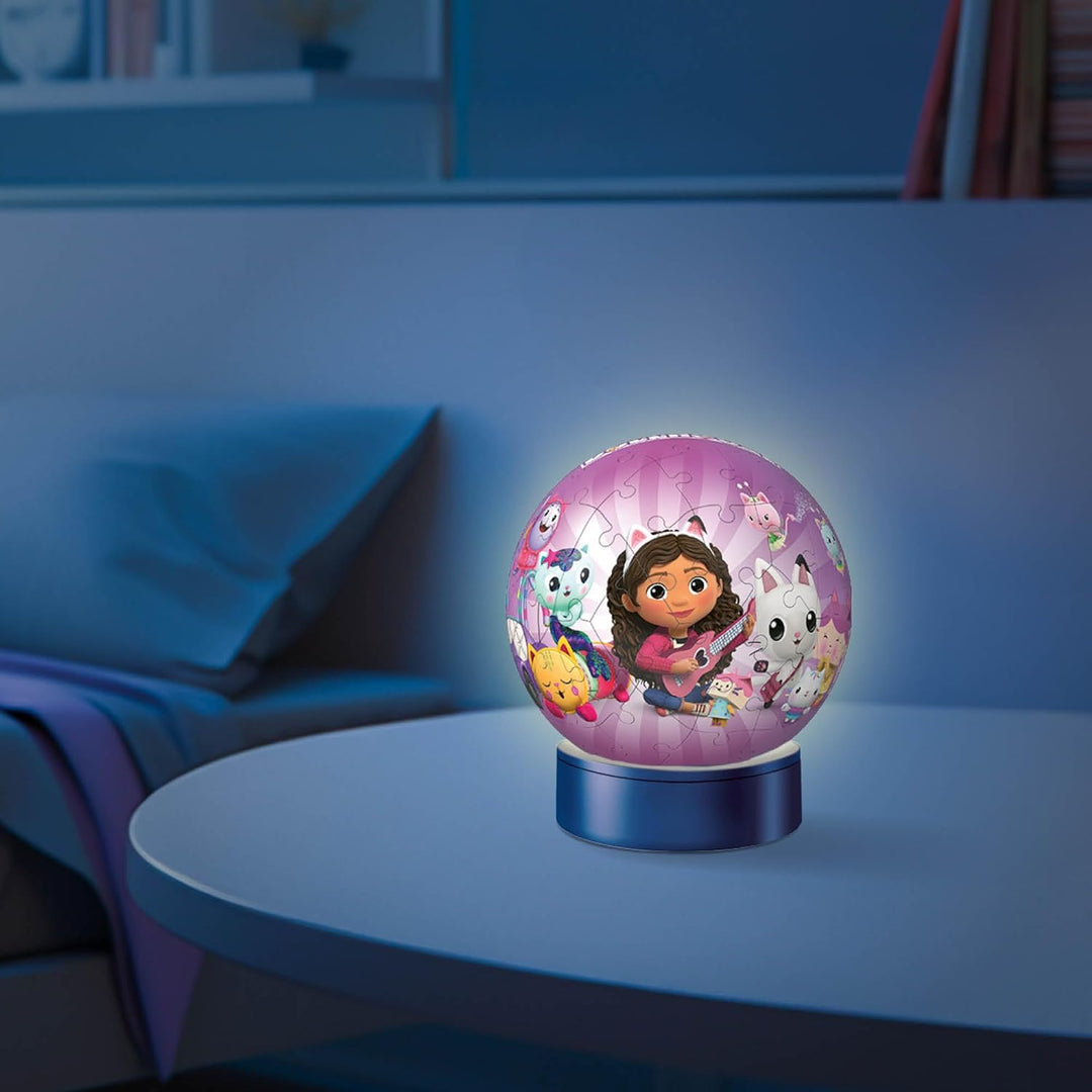 Ravensburger 3D Puzzle 11575 - Nachtlicht Puzzle-Ball Gabby's Dollhouse - für Gabby's Dollhouse Fans