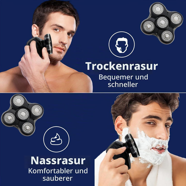 2 Stück Ersatzköpfe für Remington Balder Kopfrasierer XR7000/XR1500/XR1501-5-fach Dual Track Scherkö