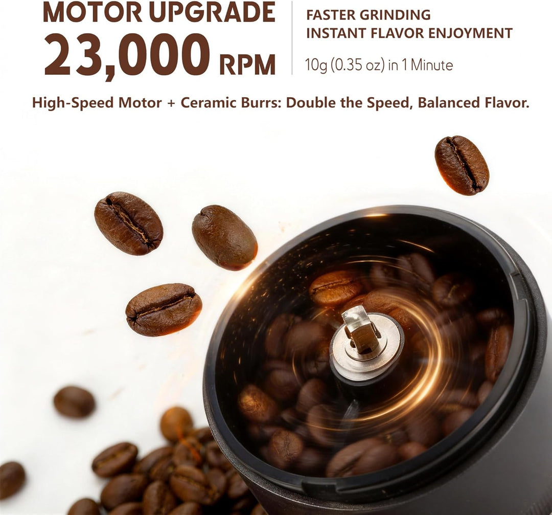 SIGBOT Elektrische Kaffeemühle mit Kegelmahlwerk – 38 Externe Mahlstufen, Konische Keramikmahlwerke