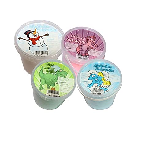 Wegmann 4 Eimer Zuckerwatte in verschiedenen Farben