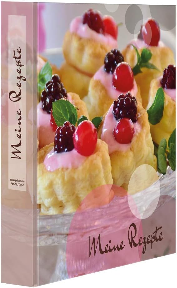 PRICARO Rezeptordner mit Rezeptblock "Sweet Pate", A5