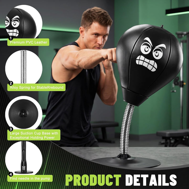 Punchingball Tisch mit Superstarkem Saugnapf und Tischklemme