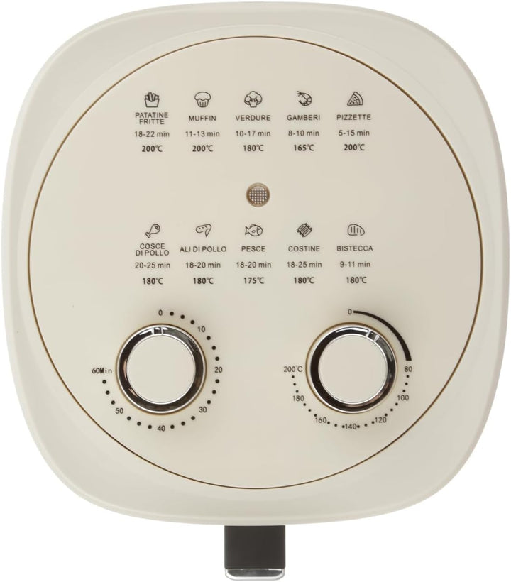 Luftfritteuse 4 l 1500 W creme, Beige