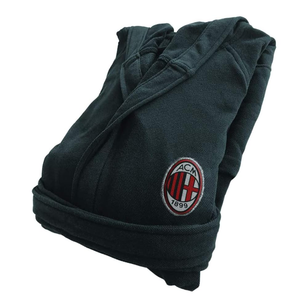 A.C. Milan Premium Bademantel A.C. Mailand, Schwarz, S S Schwarz, S Schwarz