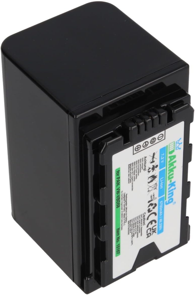 Akku kompatibel mit Panasonic VW-VBD58 - Li-Ion 6700mAh - für AJ-PX270, AG-AC8EJ, AG-AC30, AG-AC8, A