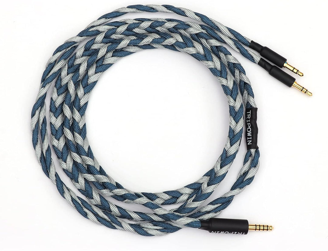 LINSOUL Tripowin GranVia Upgraded OFC hohe Reinheit Kopfhörer Audio Ersatzkabel, Dual 3.5mm Stecker