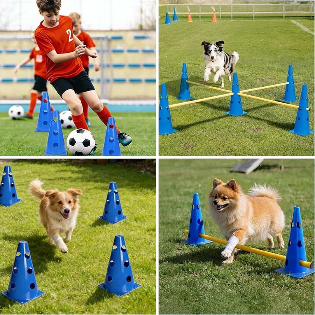 Agility Steckhürdenset Hunde Pferde, Multifunktionales Steckhürdenset Agility, 23cm Höhe Für Hunde P