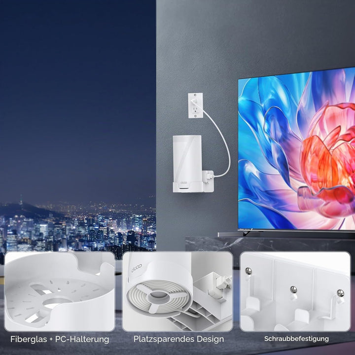EDUP Wandhalterungs Set für Deco WiFi 7 Mesh System BE65-5G / BE75 / BE85 / BE95 / BE10000 / BE22000