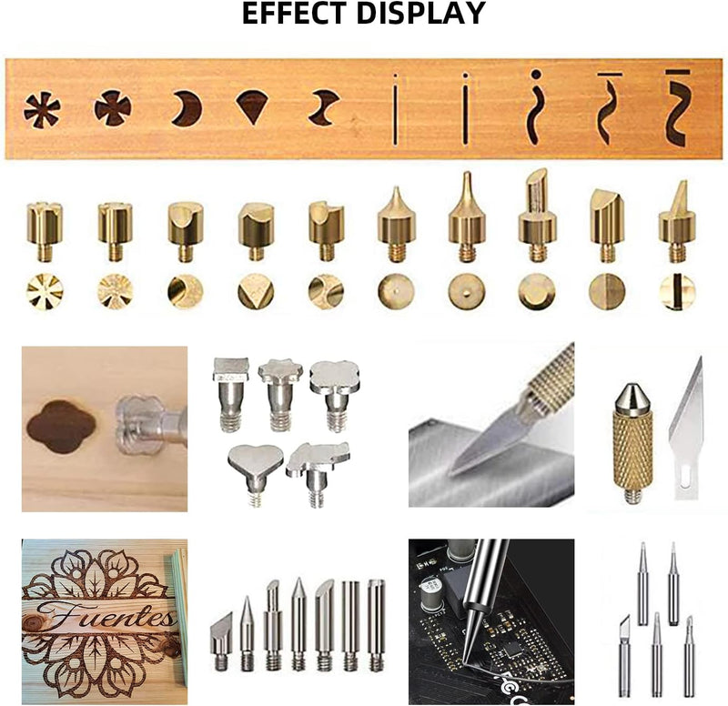 Ersatz der Lötkolbenspitze Brennstempel für Holz, Lötspitzen und Schablonen zum Prägen, Holz Brennen