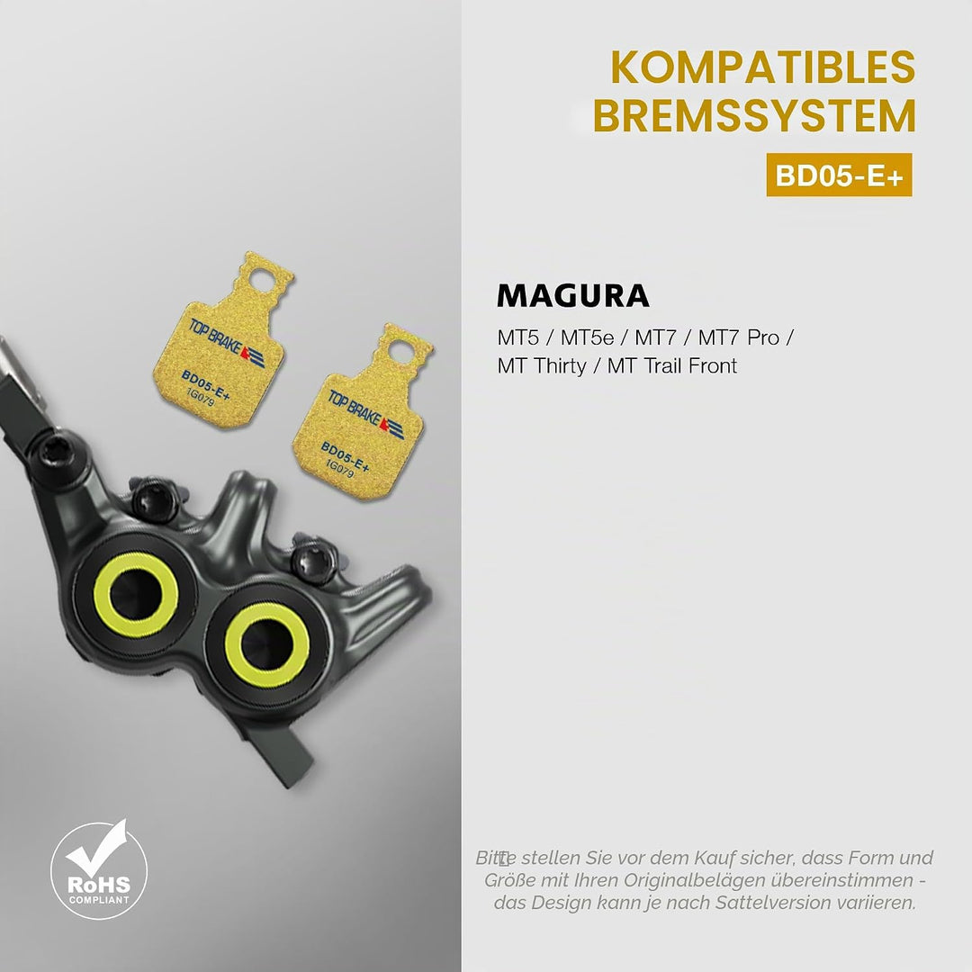 Top Brake Scheibenbremsbeläge Fahrrad für MAGURA MT5/ MT7/ MT5E/MT7 PRO/MT Trail Front