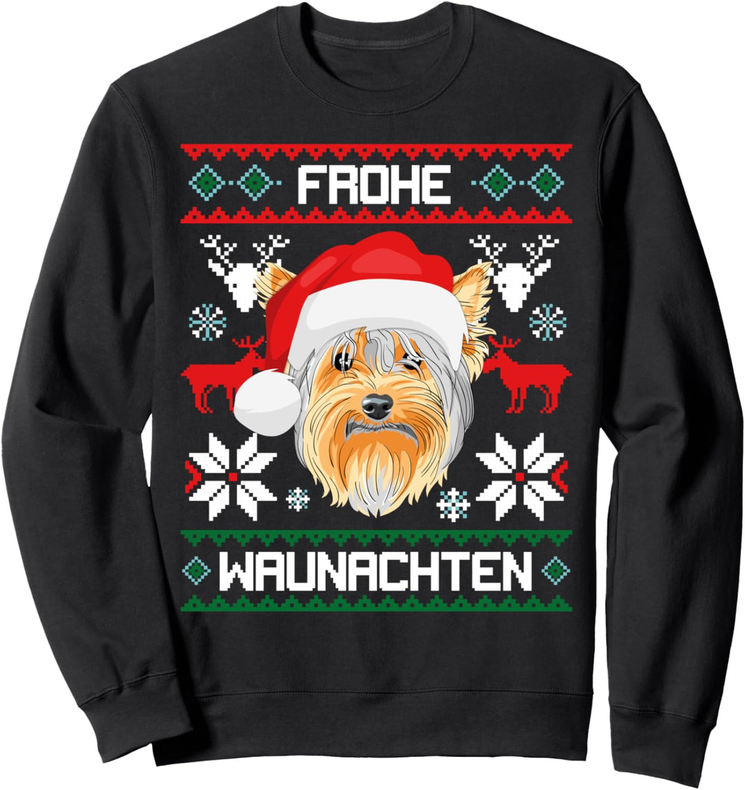 Yorkshire Terrier Frohe Waunachten Weihnachten Hund Yorkie Sweatshirt