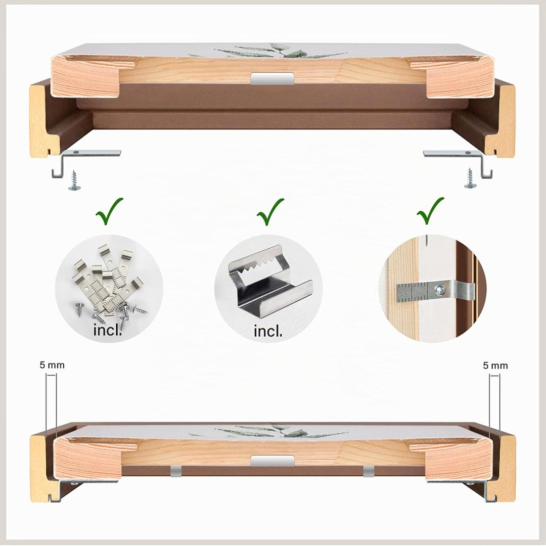 Bildershop-24 Schattenfugenrahmen Lemgo für Keilrahmenbilder und Leinwände 20x30cm Schwarz matt