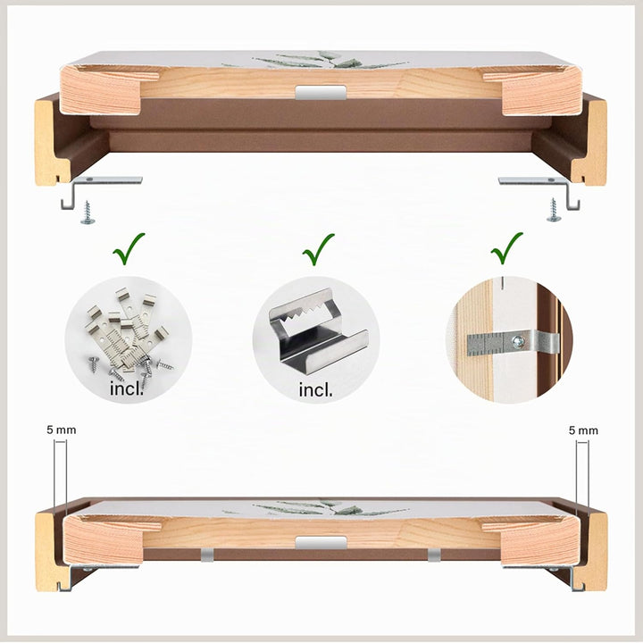 Bildershop-24 Schattenfugenrahmen Lemgo für Keilrahmenbilder und Leinwände 20x30cm Schwarz matt