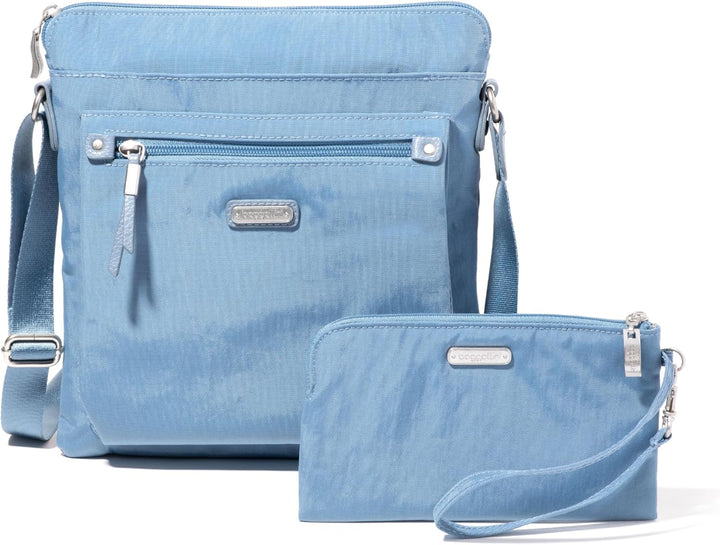 Baggallini Damen with Phone Wristlet Go Bagg mit RFID-Handy-Armband, Cornflower