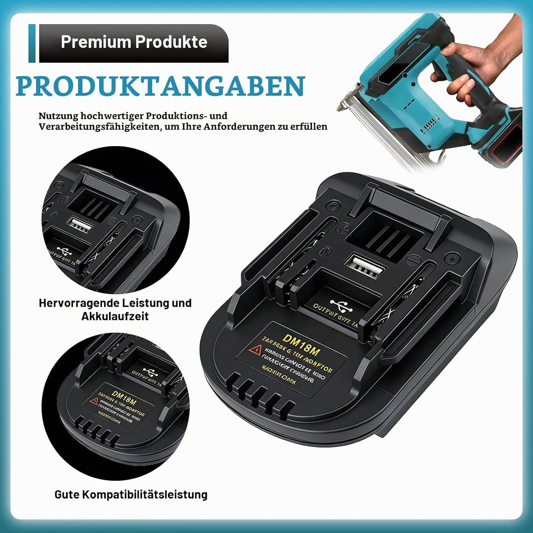 BS18MT Akku-Adapter Für Makita 18V Elektrowerkzeug, Akku Konverter für Bosch GBA Professional System