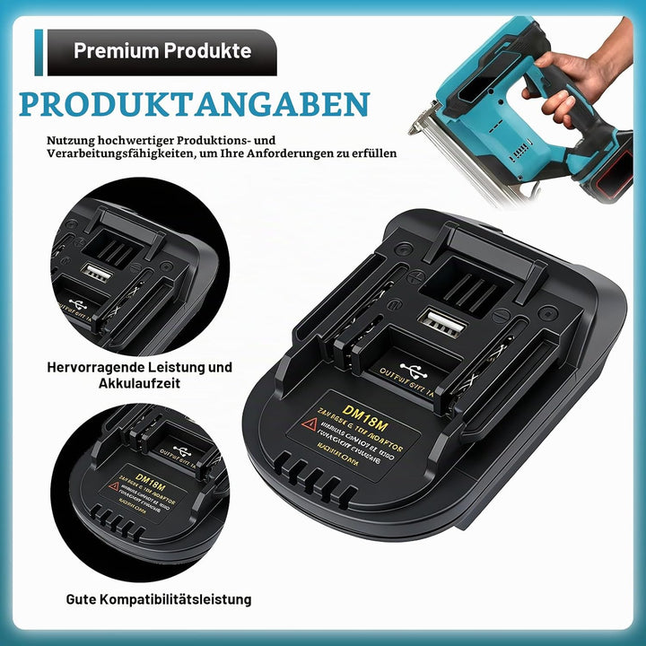 BS18MT Akku-Adapter Für Makita 18V Elektrowerkzeug, Akku Konverter für Bosch GBA Professional System