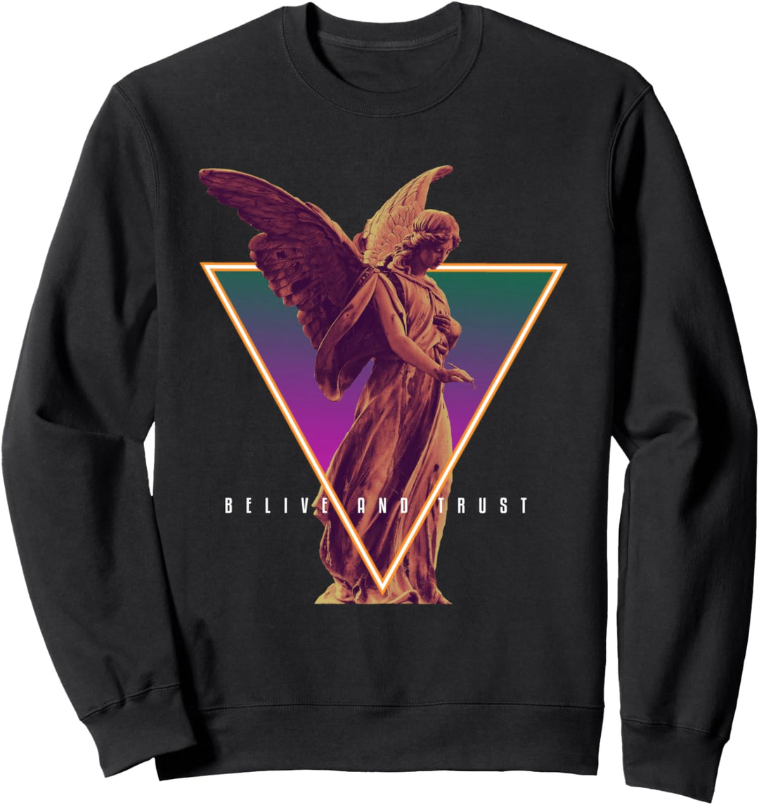 Believe And Trust - Sad Greek Aesthetic Edgy Streetwear Sweatshirt