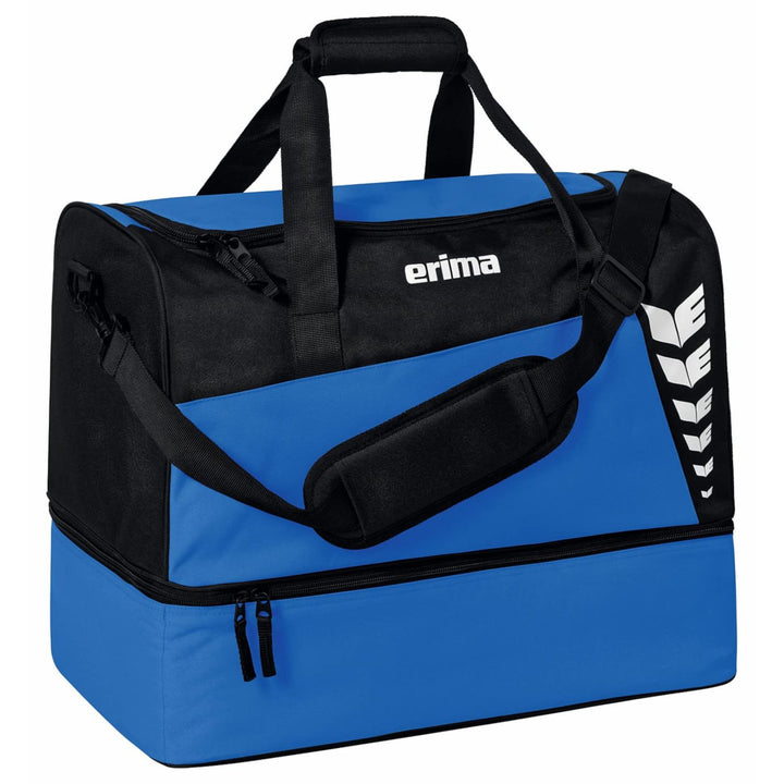 Erima Unisex Six Wings Sporttasche mit Bodenfach L New Royal/Schwarz, L New Royal/Schwarz