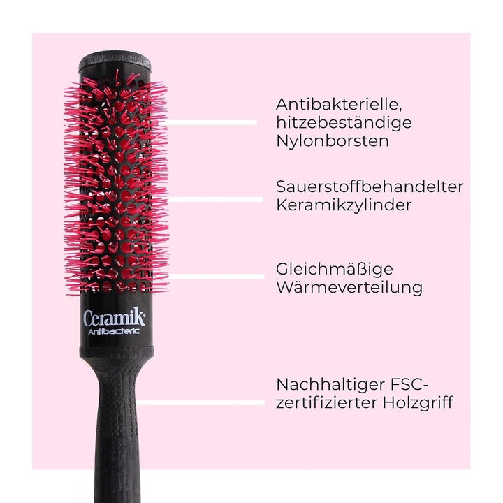 Tek professionelle thermobürste ANTIBACTERIC OXY mit Keramikhülse, Durchmesser 30 mm