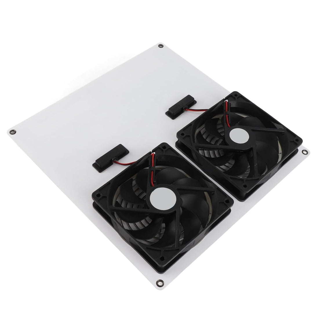 Solarlüfter 12 Zoll, Dual Lüfter 100W, Solar Abgasventilator für Hühnerstall Gewächshaus mit Monokri