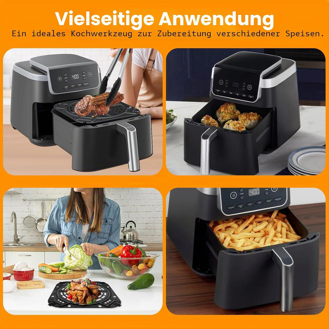 GXF Grillplatte für Heissluftfritteuse für Ninja AF140UK 4-in-1 4.7L, 21.6CM x 21.6CM Heissluftfritt
